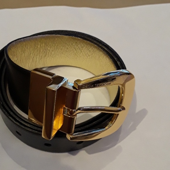 Michael Kors black leather belt NWOT, size L - Picture 2 of 7